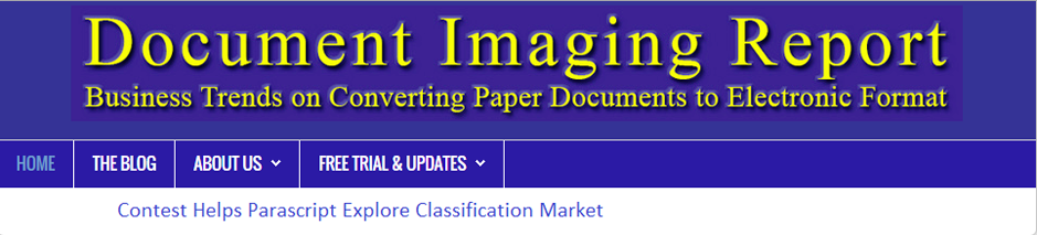 screenshot of Document Imaging Report
