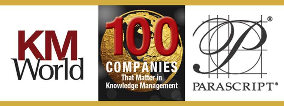 Parascript Honored by KMWorld for Knowledge Management