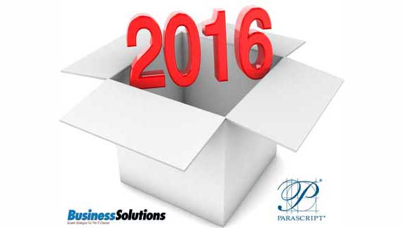 graphic of white box with red 2016 in it, with Parascript and Business Solutions logo