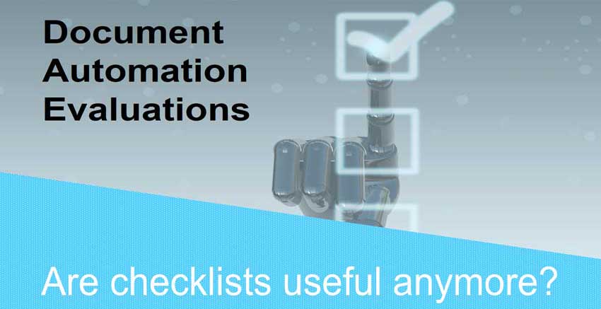 Document Automation Evaluations: are checklists useful?