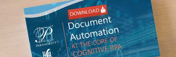 Download Document Automation at the Core of Cognitive RPA eBook