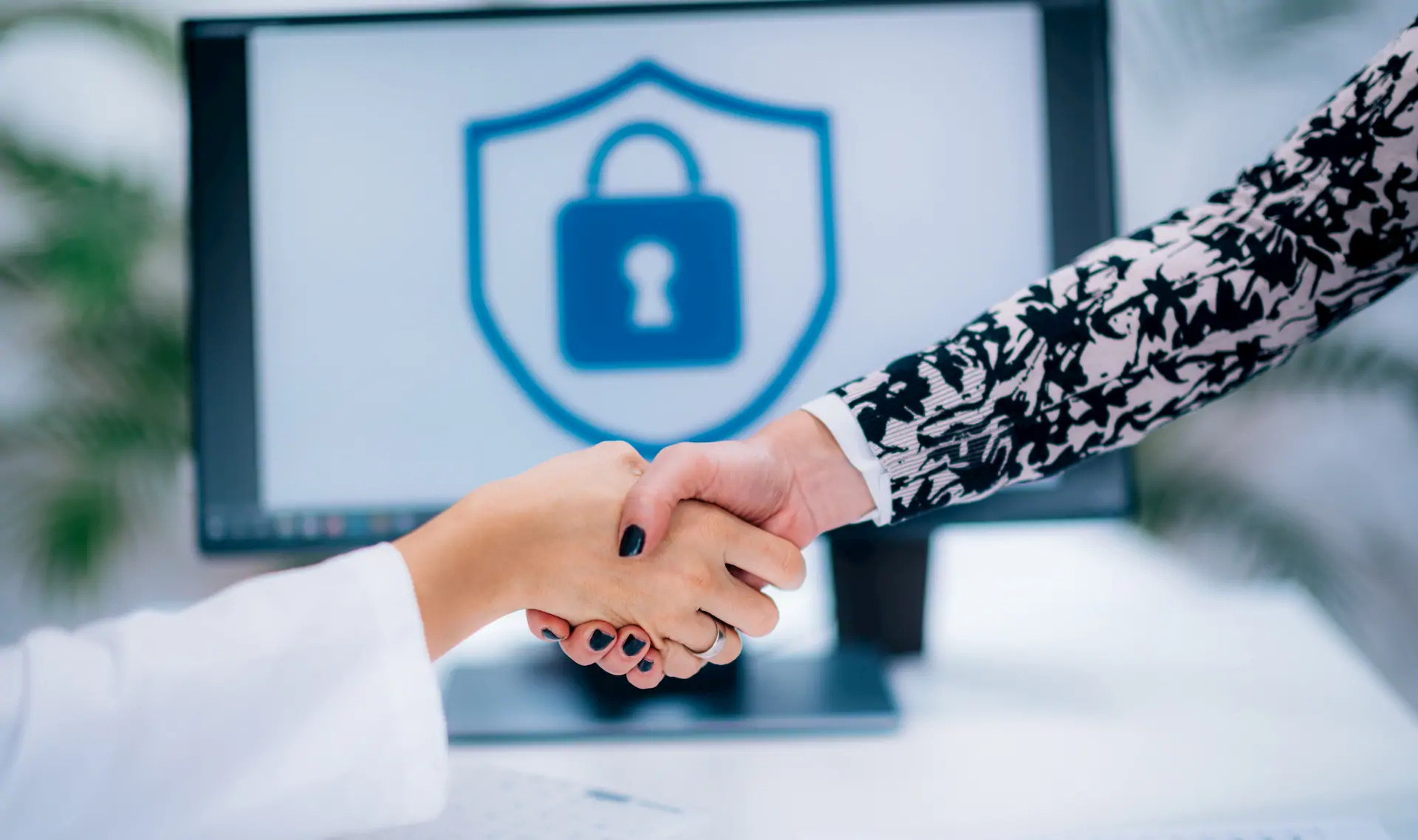Person signing a digital tablet